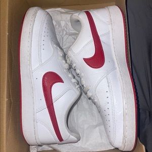 Nike Court Vision Low  White/ University Red  Size 6.5